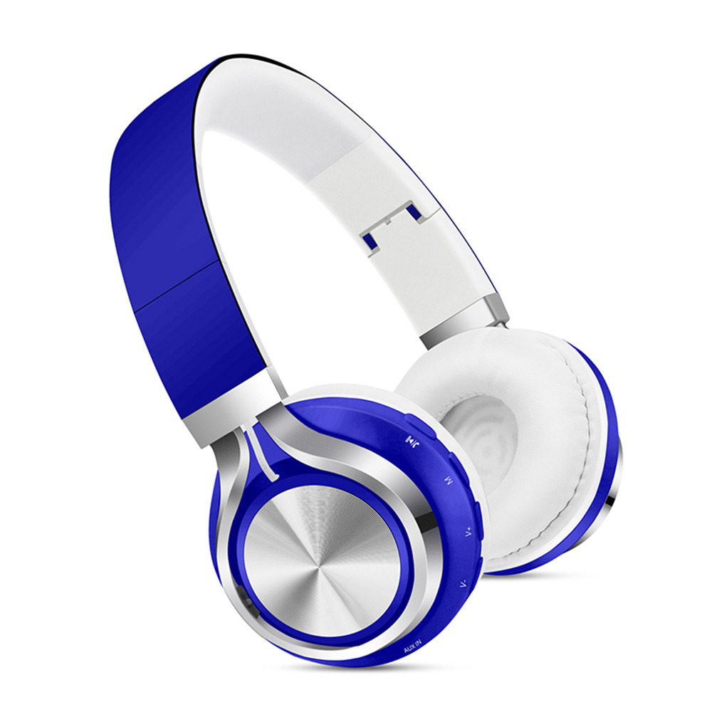 Super Bass Over the Ear Wireless Bluetooth Stereo HEADPHONE SK-01 (Blue)